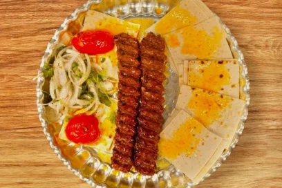 Ground Beef Kabob ( Koobideh) With Bread