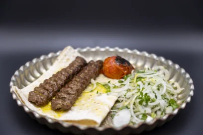 Ground Beef Kabob ( Koobideh) With Bread