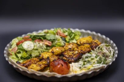 Combination Of Chicken Thigh & Chicken Breast With Salad